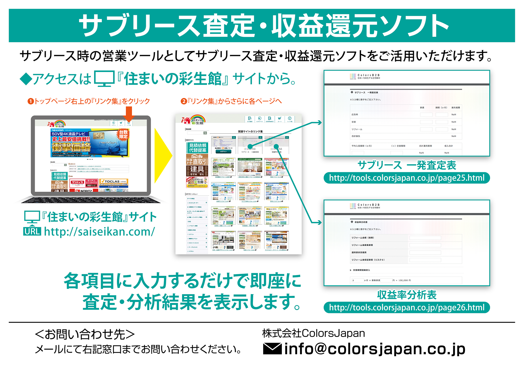 サブリース査定・収益還元ソフト