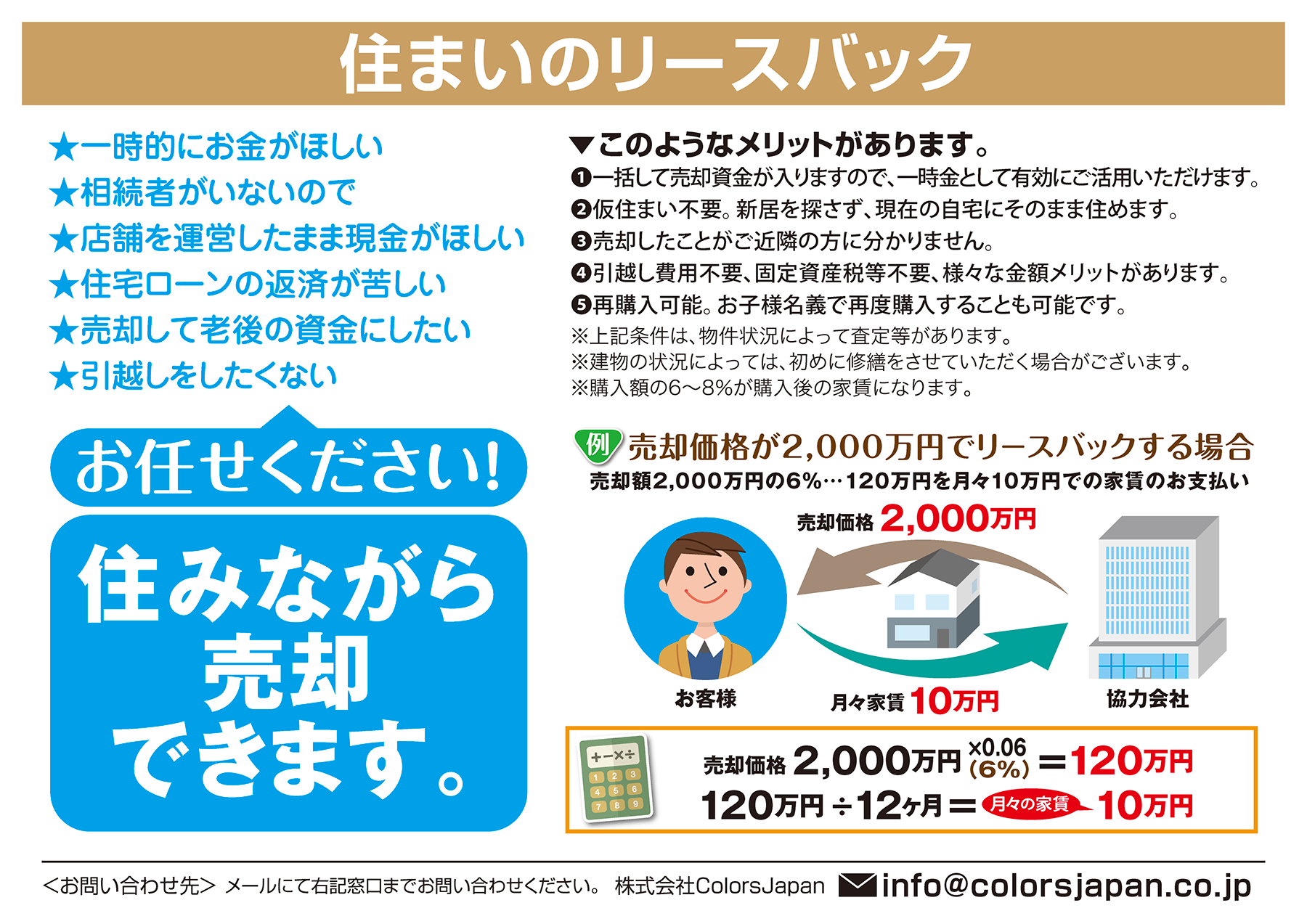 住まいのリースバック