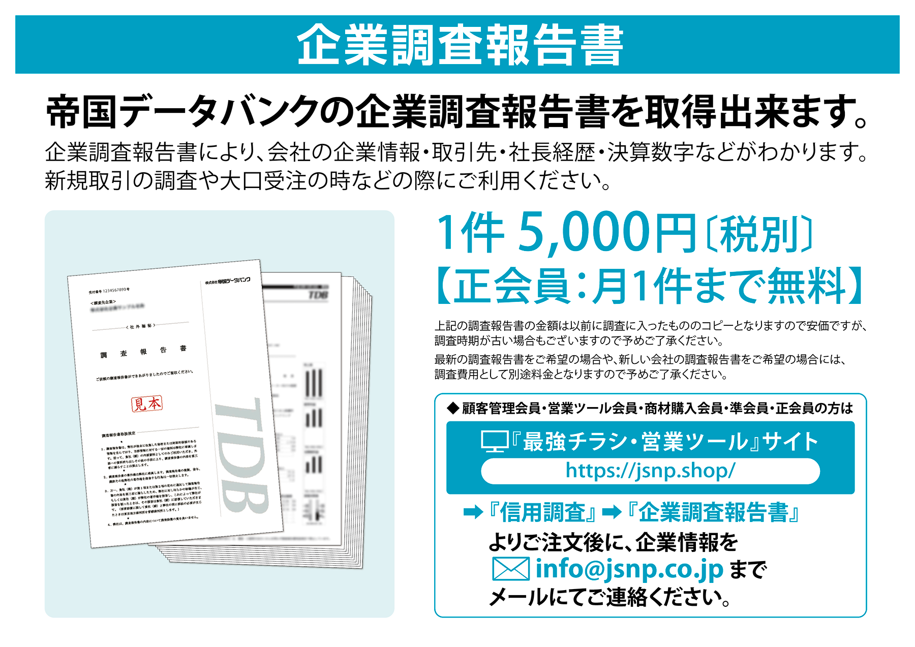 企業調査報告書