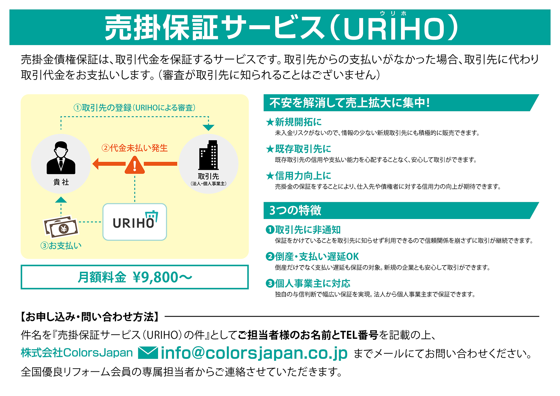 売掛保証サービス(URIHO)